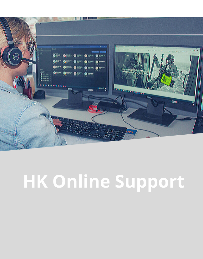 H+K Mitarbeiterin in einem Online Meeting